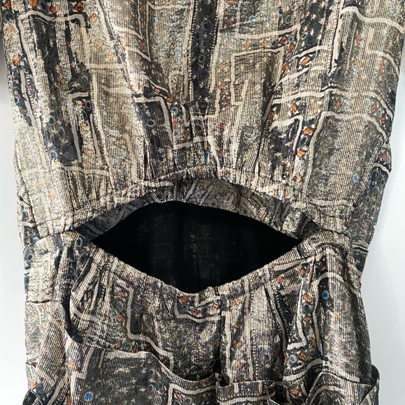 ISABEL MARANT POUR H&M COLLABORATION gold silk mini dress size US 4 - Picture 7 of 10